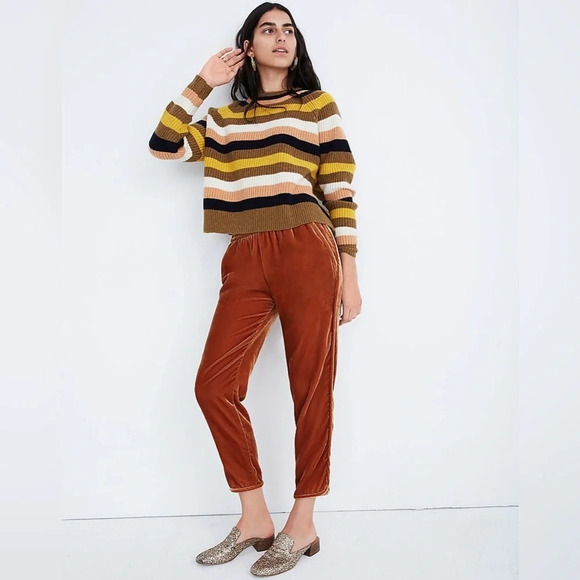 MADEWELL NWOT Track‎ Trousers in Velvet - Picture 1 of 12